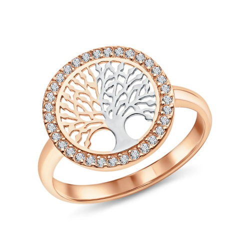 Золотое кольцо с фианитами