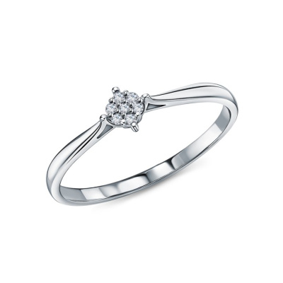 Платиновое кольцо с бриллиантами природными