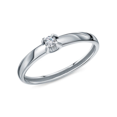 Платиновое кольцо с бриллиантами природными