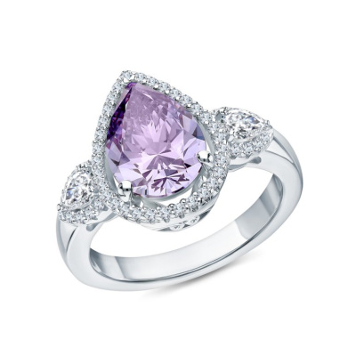 Серебряное кольцо с фианитами