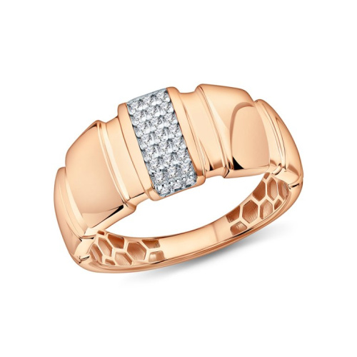 Золотое кольцо с фианитами