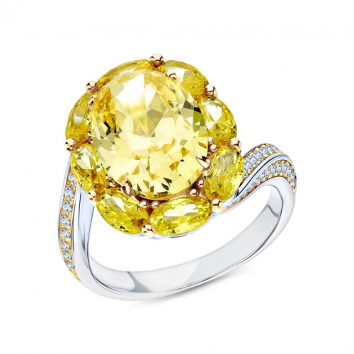 Серебряное кольцо с фианитами