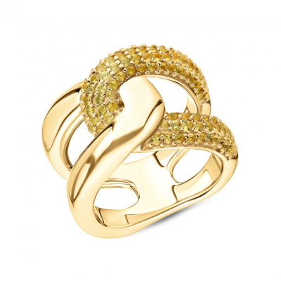 Серебряное кольцо с фианитами