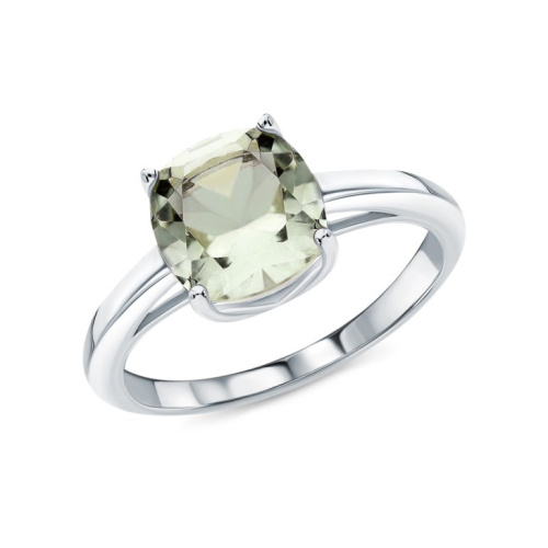 Серебряное кольцо с аметистами природными