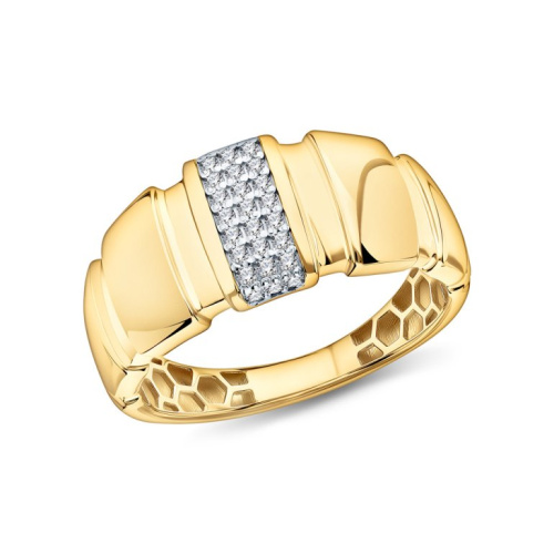 Золотое кольцо с фианитами