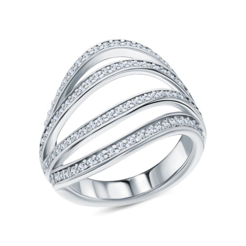 Серебряное кольцо с фианитами