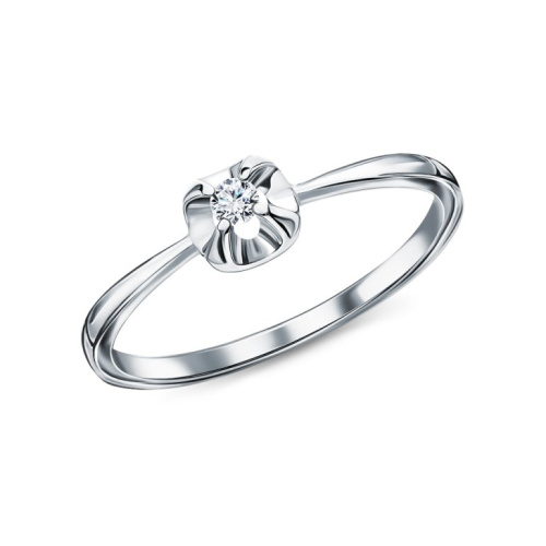 Золотое кольцо с бриллиантами природными