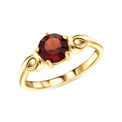 Серебряное кольцо с гранатами природными