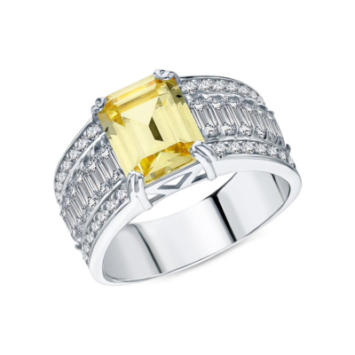 Серебряное кольцо с фианитами