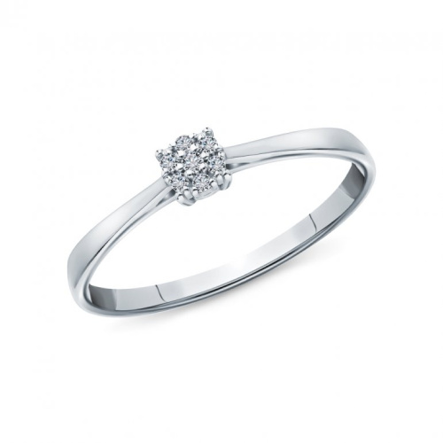 Золотое кольцо с бриллиантами природными