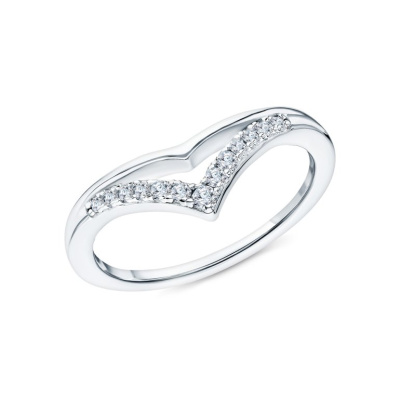 Серебряное кольцо с фианитами