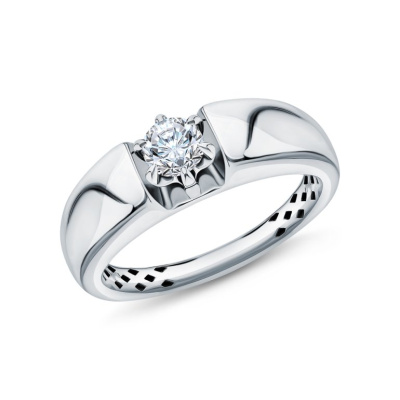 Золотое кольцо с бриллиантами природными