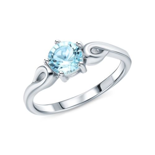 Серебряное кольцо с топазами природными