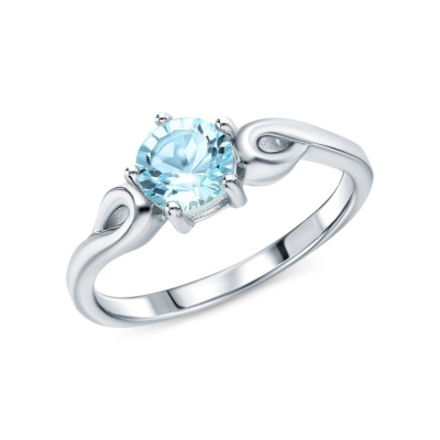 Серебряное кольцо с топазами природными