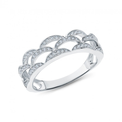 Золотое кольцо с бриллиантами природными