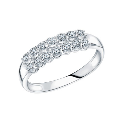 Золотое кольцо с бриллиантами природными