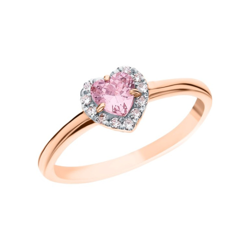 Золотое кольцо с фианитами