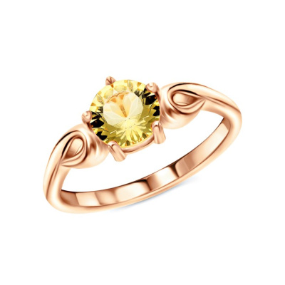 Серебряное кольцо с цитринами природными