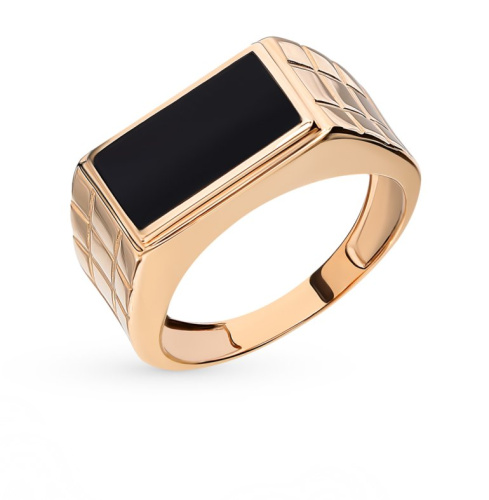 Золотое кольцо с агатами природными