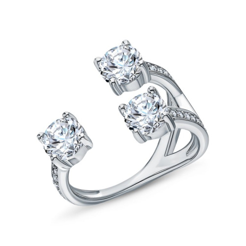 Серебряное кольцо с фианитами