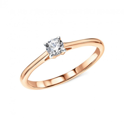 Золотое кольцо с фианитами