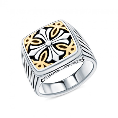 Серебряное кольцо с эмалью