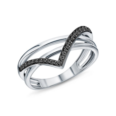 Золотое кольцо с бриллиантами природными