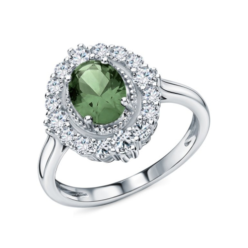 Серебряное кольцо с фианитами