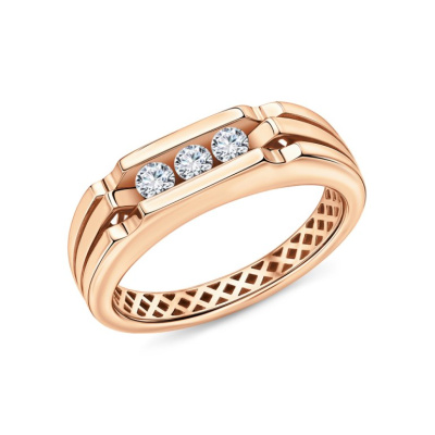 Золотое кольцо с фианитами