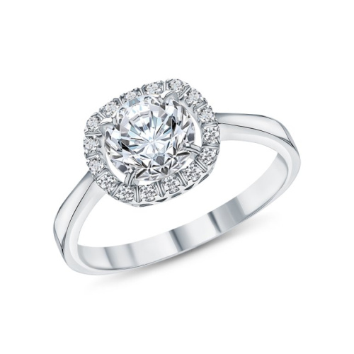 Серебряное кольцо с фианитами