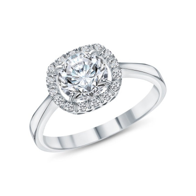 Серебряное кольцо с фианитами