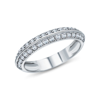 Золотое обручальное кольцо с бриллиантами