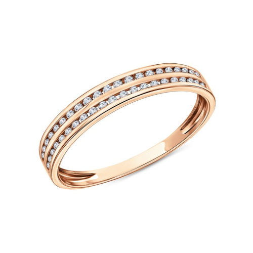 Золотое кольцо с бриллиантами природными