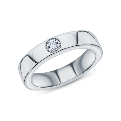 Золотое обручальное кольцо с бриллиантом