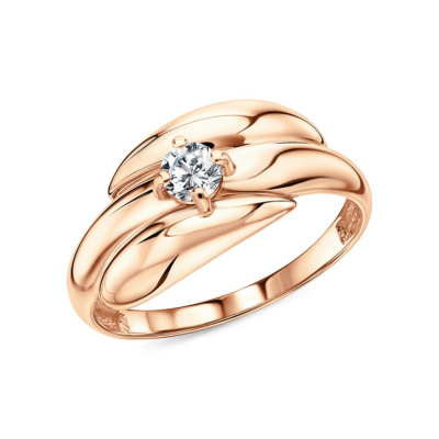 Золотое кольцо с фианитами