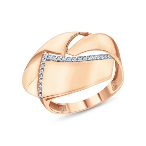 Золотое кольцо с фианитами