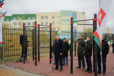 Новую воркаут-площадку открыли в Якутске /  Якутск Якутск Республика Саха (Якутия)