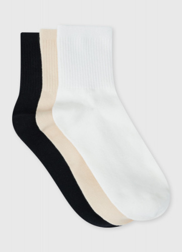 Базовые носки, 3 пары, Черный