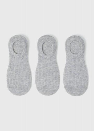 Подследники в рубчик, 3 пары, Серый