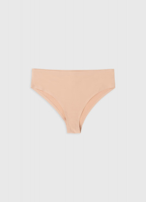 Бесшовные трусы средней посадки, Бежевый