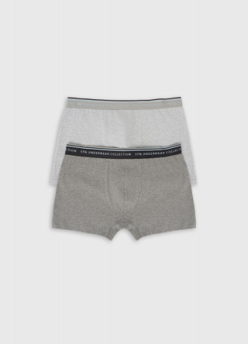 Трусы-транки, 2 шт., Серый