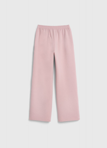 Широкие трикотажные брюки для девочек, Розовый