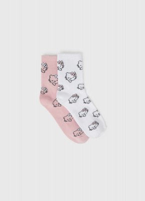 Носки Hello Kitty для девочек, 2 пары, Розовый