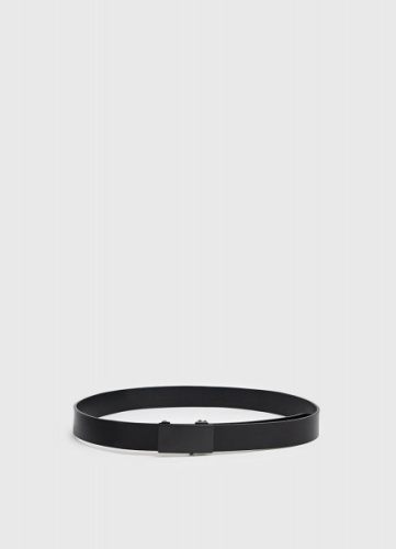 Ремень из натуральной кожи с автоматической пряжкой, Черный