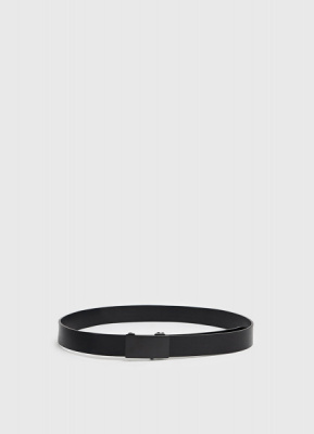 Ремень из натуральной кожи с автоматической пряжкой, Черный