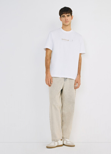 Футболка с текстовым принтом, Белый