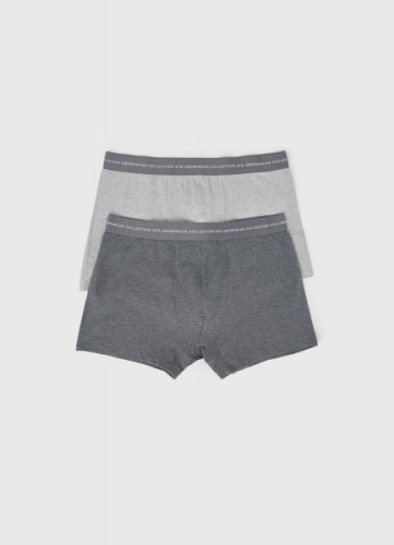Трусы-транки, 2 шт., Серый