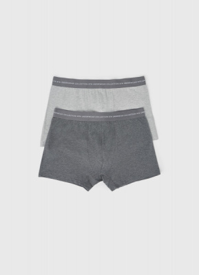 Трусы-транки, 2 шт., Серый