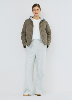 Стёганая куртка с капюшоном, Желтый