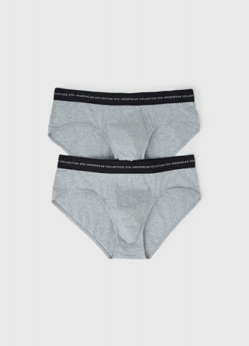 Трусы-брифы, 2 шт., Серый
